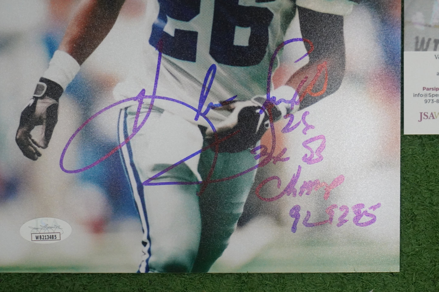 KEVIN SMITH DALLAS COWBOYS SIGNED 8x10 PHOTO with 3X SB CHAMPS JSA COA