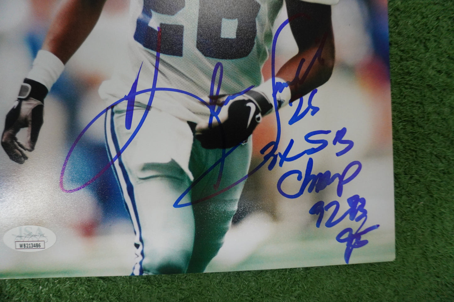 KEVIN SMITH DALLAS COWBOYS SIGNED 8x10 PHOTO with 3X SB CHAMPS JSA COA