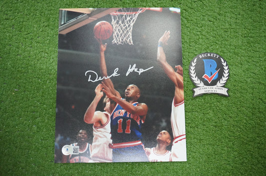 DEREK HARPER Signed 8x10 Photo NEW YORK KNICKS DALLAS MAVERICKS BAS COA