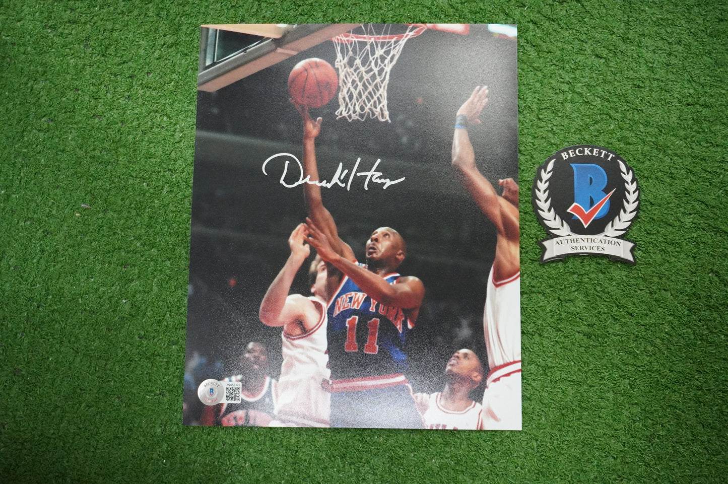 DEREK HARPER Signed 8x10 Photo NEW YORK KNICKS DALLAS MAVERICKS BAS COA
