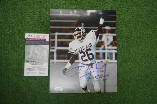KEVIN SMITH TEXAS A&M AGGIES SIGNED 8x10 PHOTO with CHOF 24 JSA COA