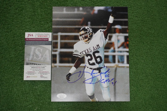 KEVIN SMITH TEXAS A&M AGGIES SIGNED 8x10 PHOTO with CHOF 24 JSA COA
