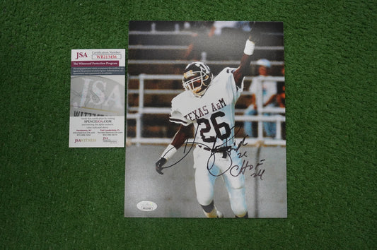 KEVIN SMITH TEXAS A&M AGGIES SIGNED 8x10 PHOTO with CHOF 24 JSA COA