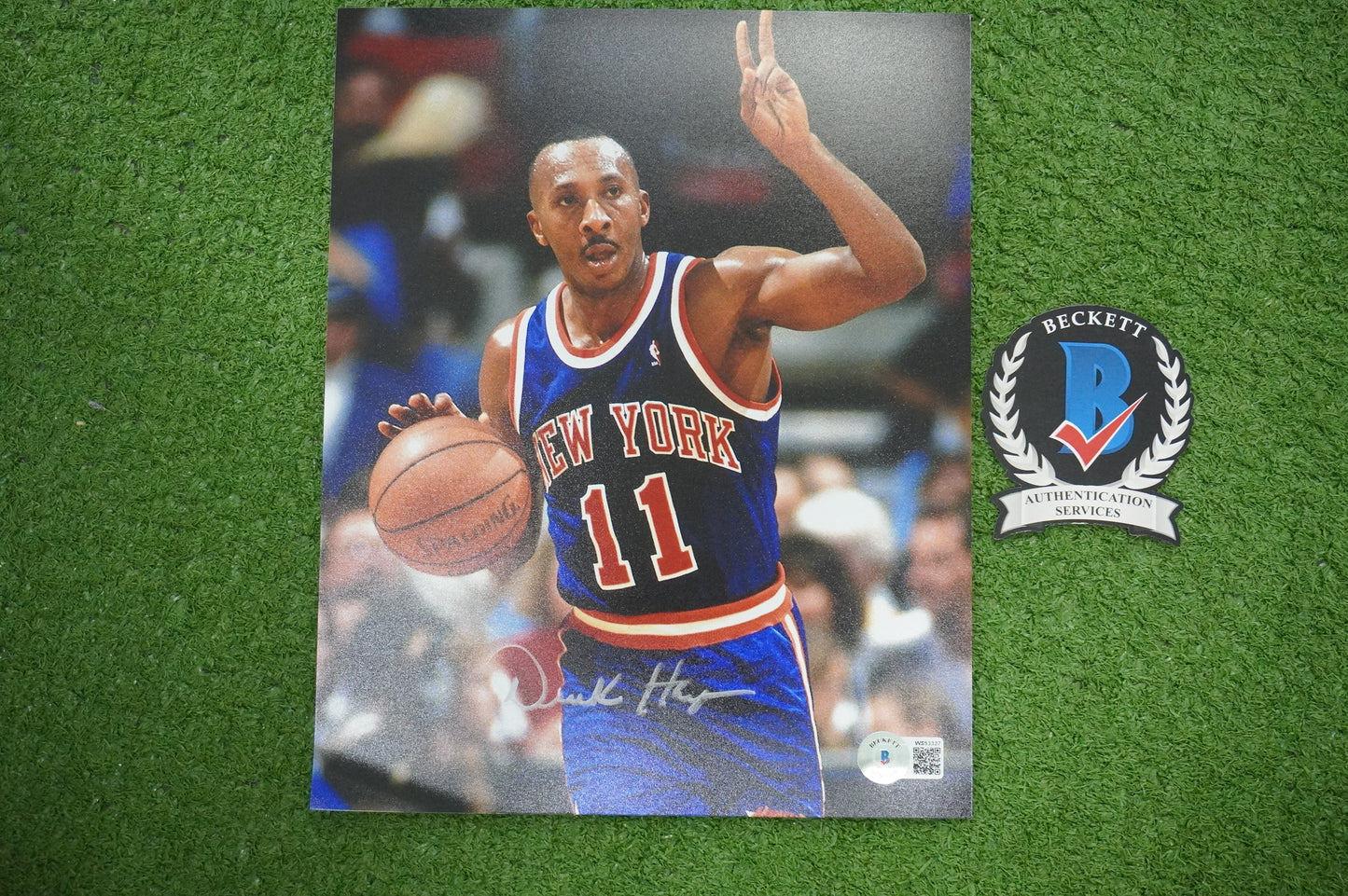 DEREK HARPER Signed 8x10 Photo NEW YORK KNICKS DALLAS MAVERICKS BAS COA