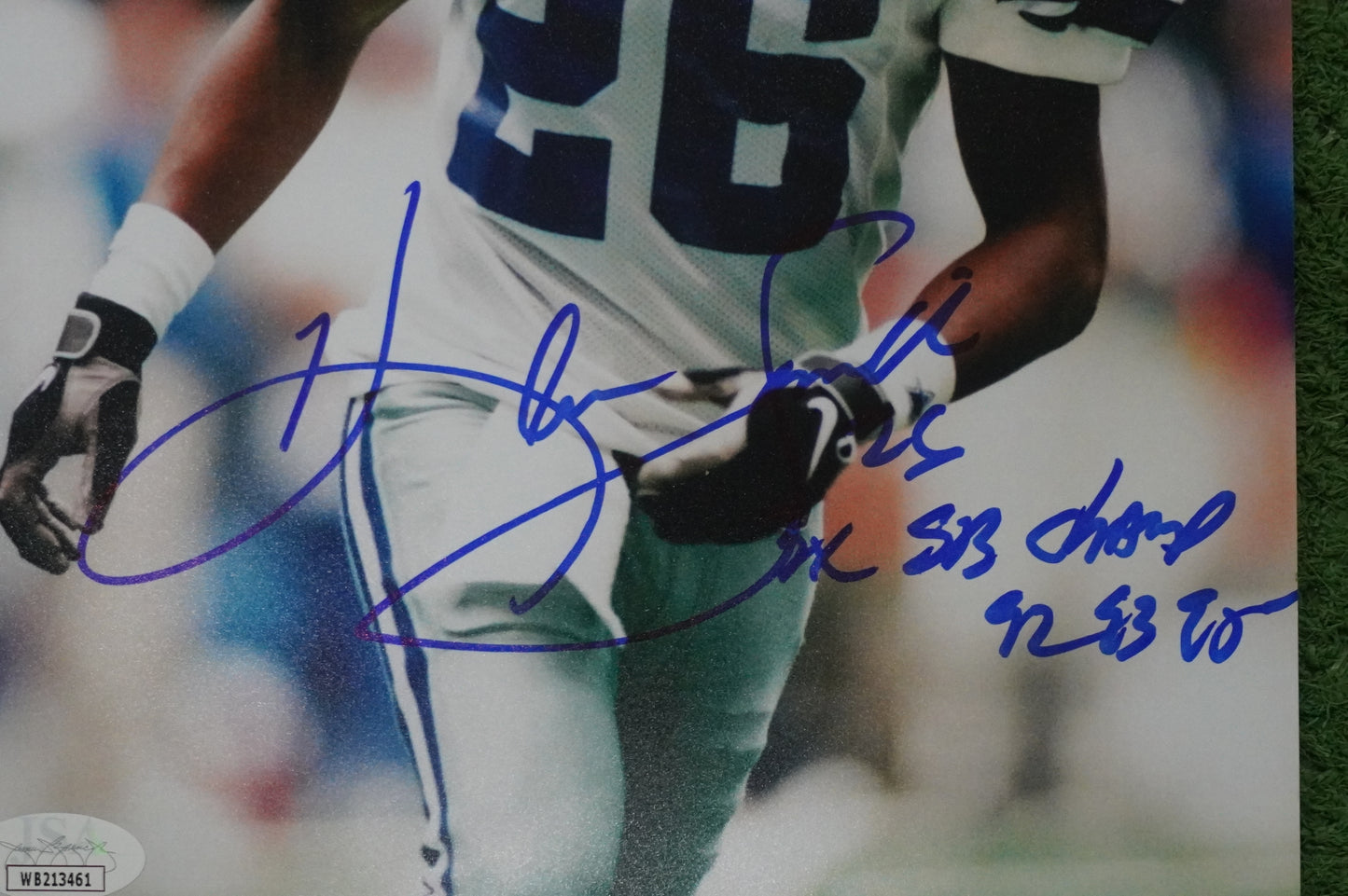 KEVIN SMITH DALLAS COWBOYS SIGNED 8x10 PHOTO with 3X SB CHAMPS JSA COA