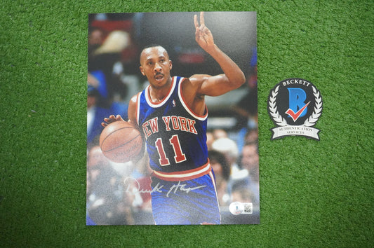 DEREK HARPER Signed 8x10 Photo NEW YORK KNICKS DALLAS MAVERICKS BAS COA