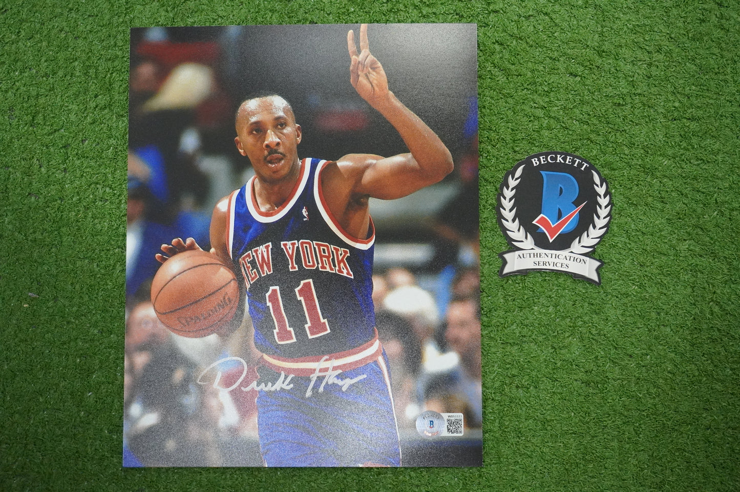 DEREK HARPER Signed 8x10 Photo NEW YORK KNICKS DALLAS MAVERICKS BAS COA