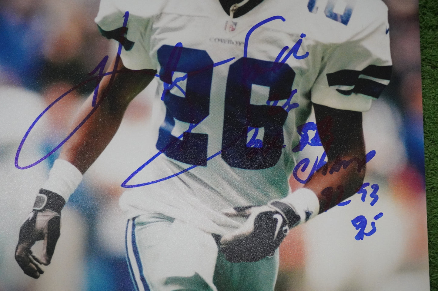 KEVIN SMITH DALLAS COWBOYS SIGNED 8x10 PHOTO with 3X SB CHAMPS JSA COA