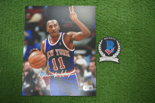 DEREK HARPER Signed 8x10 Photo NEW YORK KNICKS DALLAS MAVERICKS BAS COA