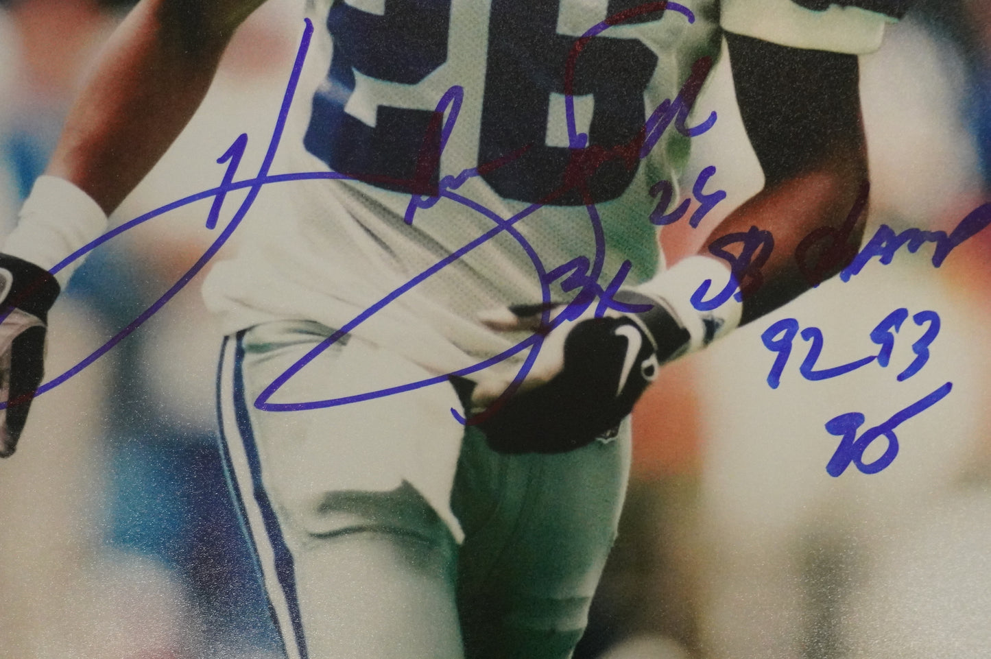 KEVIN SMITH DALLAS COWBOYS SIGNED 8x10 PHOTO with 3X SB CHAMPS JSA COA