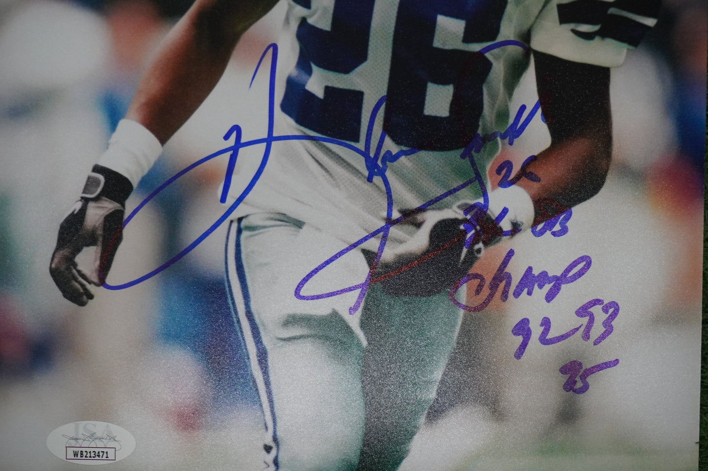 KEVIN SMITH DALLAS COWBOYS SIGNED 8x10 PHOTO with 3X SB CHAMPS JSA COA