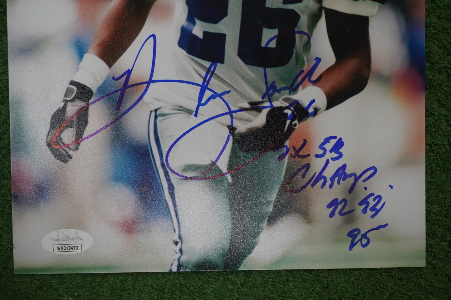 KEVIN SMITH DALLAS COWBOYS SIGNED 8x10 PHOTO with 3X SB CHAMPS JSA COA