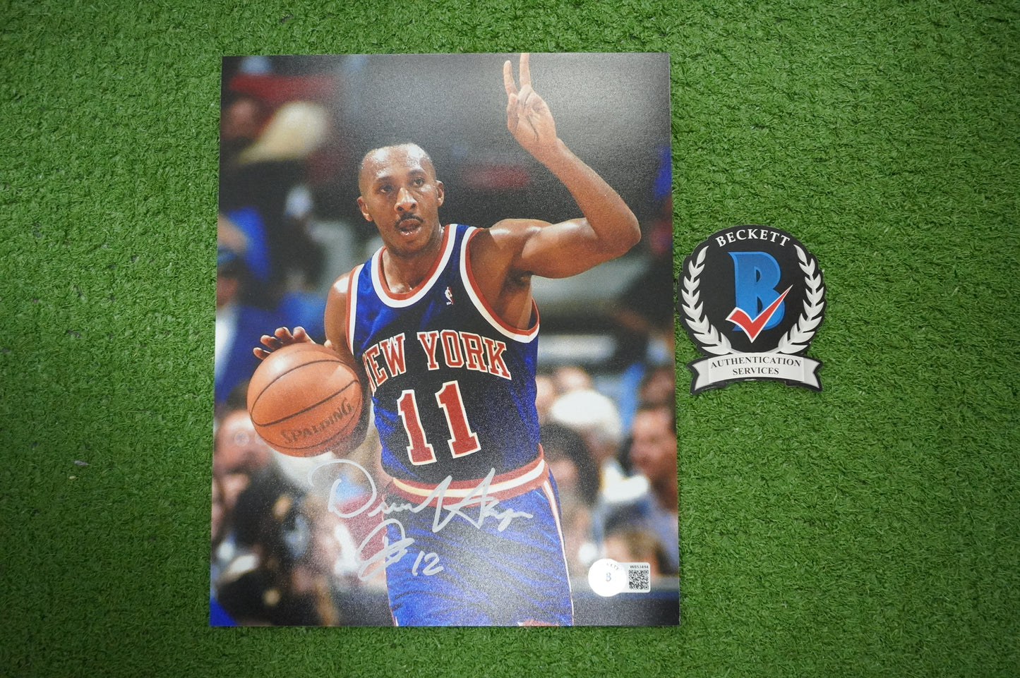 DEREK HARPER Signed 8x10 Photo NEW YORK KNICKS DALLAS MAVERICKS BAS COA