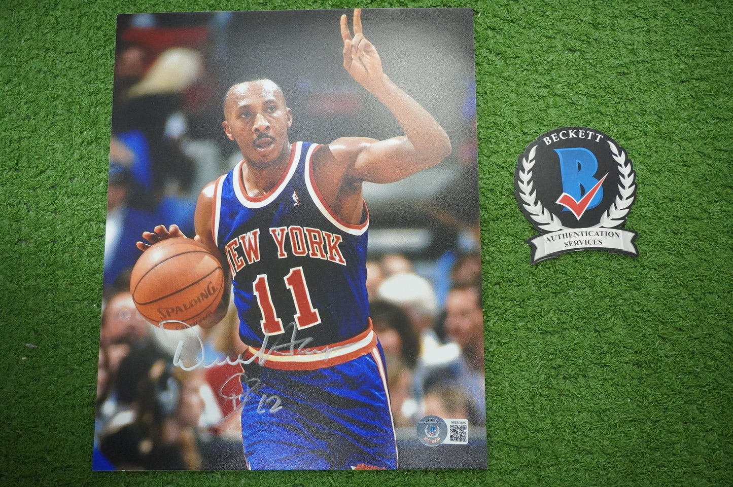 DEREK HARPER Signed 8x10 Photo NEW YORK KNICKS DALLAS MAVERICKS BAS COA