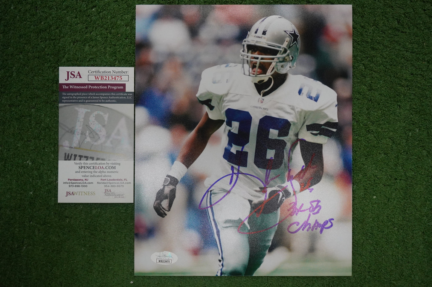 KEVIN SMITH DALLAS COWBOYS SIGNED 8x10 PHOTO with 3X SB CHAMPS JSA COA