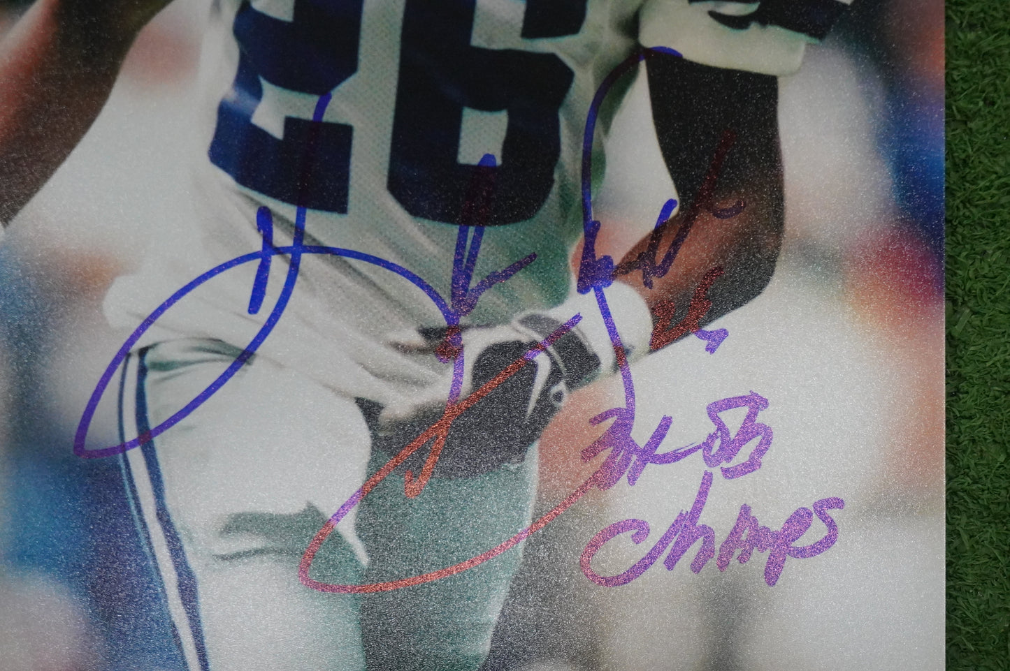 KEVIN SMITH DALLAS COWBOYS SIGNED 8x10 PHOTO with 3X SB CHAMPS JSA COA