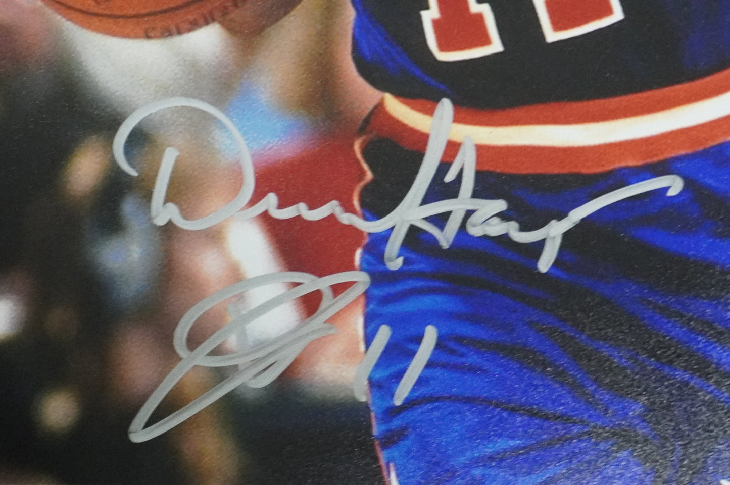 DEREK HARPER Signed 8x10 Photo NEW YORK KNICKS DALLAS MAVERICKS BAS COA