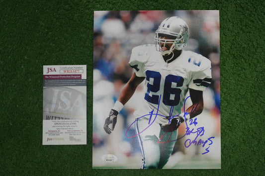 KEVIN SMITH DALLAS COWBOYS SIGNED 8x10 PHOTO with 3X SB CHAMPS JSA COA