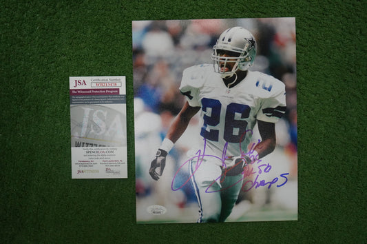 KEVIN SMITH DALLAS COWBOYS SIGNED 8x10 PHOTO with 3X SB CHAMPS JSA COA