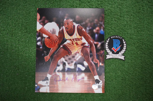 DEREK HARPER Signed 8x10 Photo NEW YORK KNICKS DALLAS MAVERICKS BAS COA