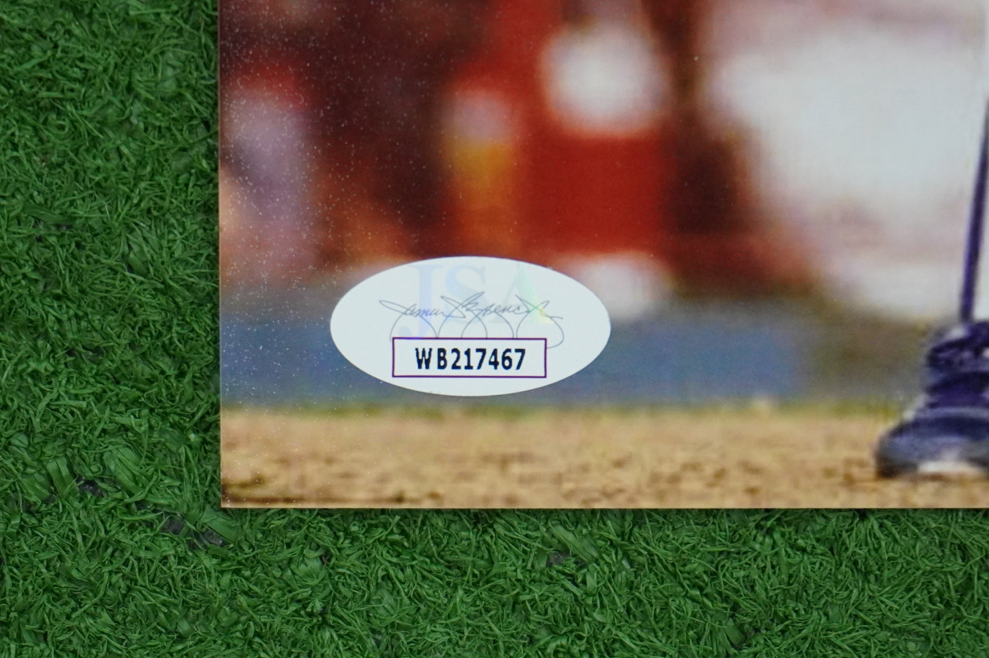 RUBEN SIERRA TEXAS RANGERS SIGNED 8x10 PHOTO Leg Kick JSA COA