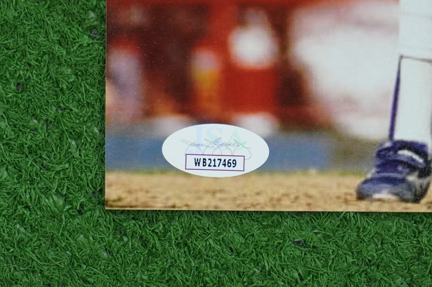 RUBEN SIERRA TEXAS RANGERS SIGNED 8x10 PHOTO Leg Kick JSA COA