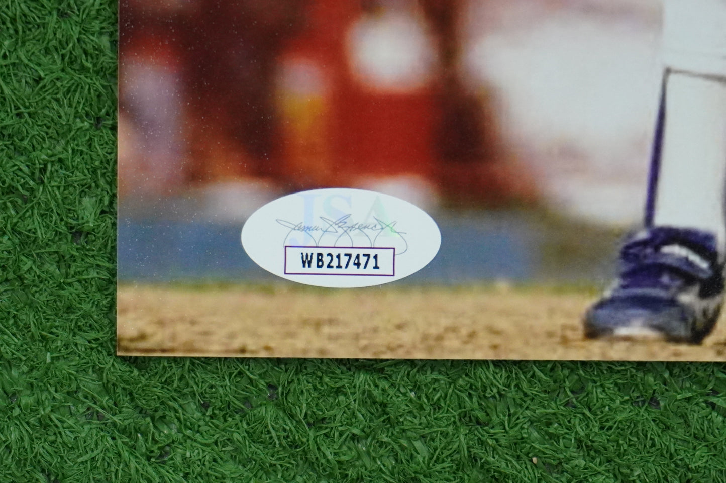 RUBEN SIERRA TEXAS RANGERS SIGNED 8x10 PHOTO Leg Kick JSA COA