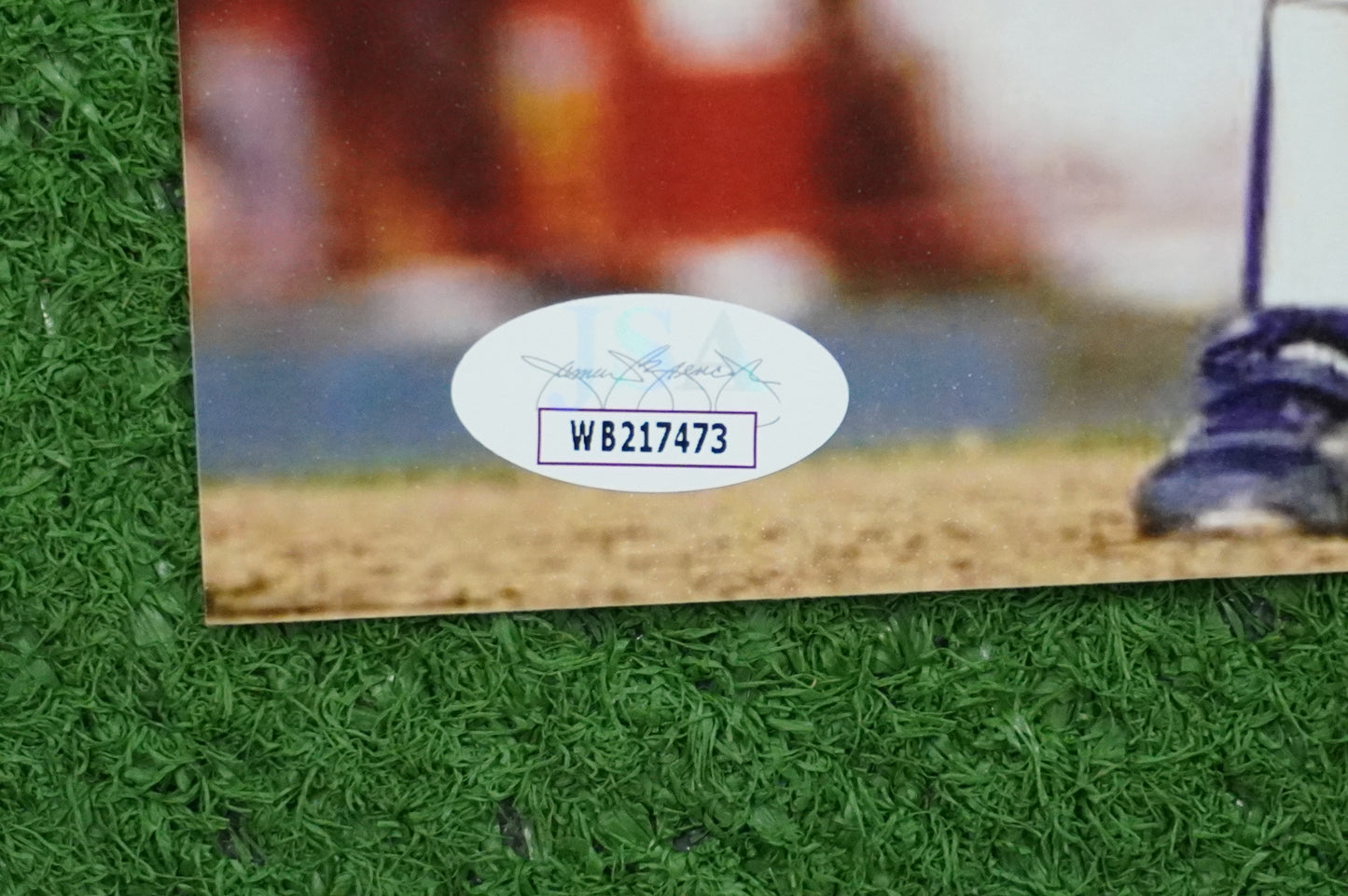 RUBEN SIERRA TEXAS RANGERS SIGNED 8x10 PHOTO Leg Kick JSA COA