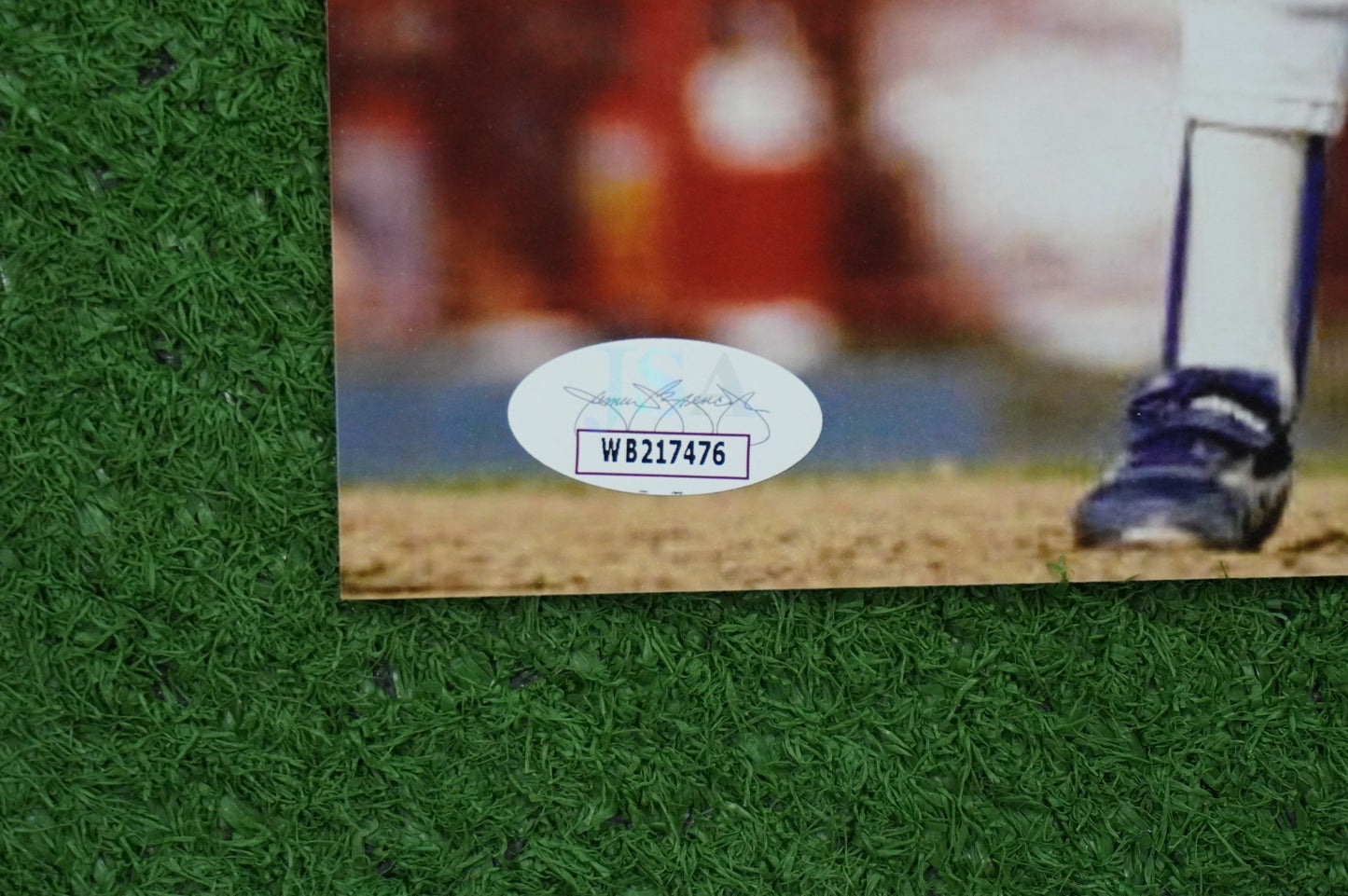 RUBEN SIERRA TEXAS RANGERS SIGNED 8x10 PHOTO Leg Kick JSA COA