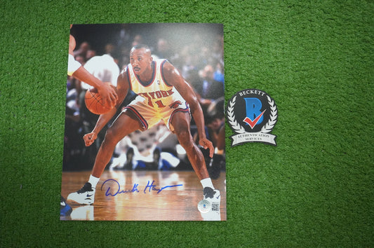 DEREK HARPER Signed 8x10 Photo NEW YORK KNICKS DALLAS MAVERICKS BAS COA