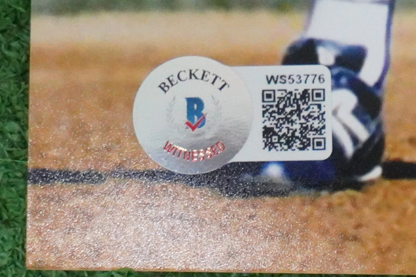 KELLY GRUBER Signed 8x10 Photo TORONTO BLUE JAYS w/"92 W.S Champs" BAS COA