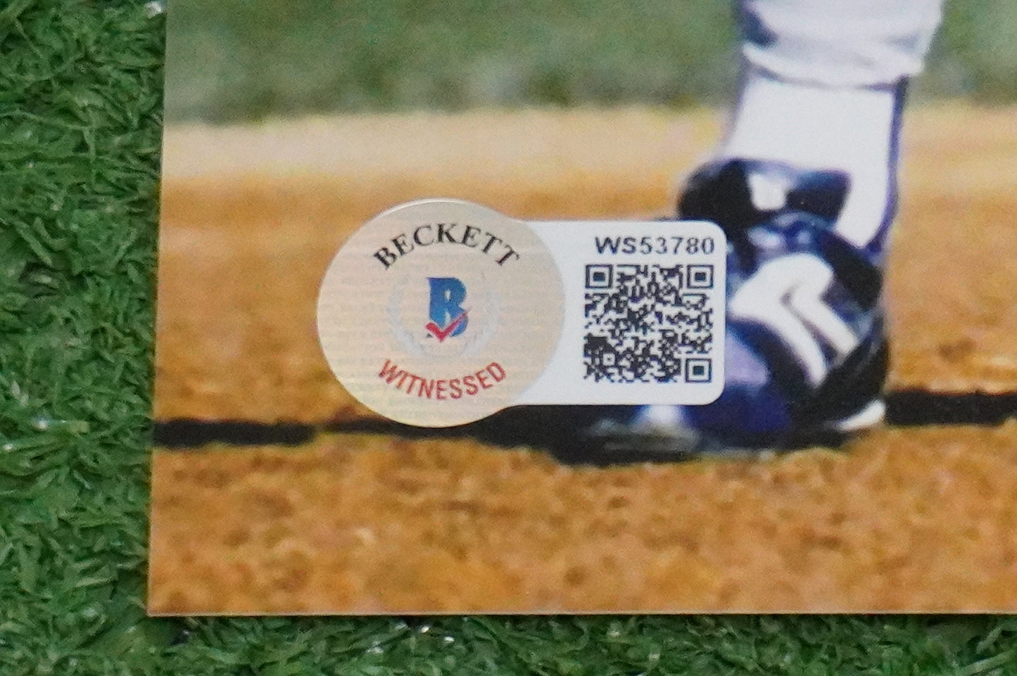 KELLY GRUBER Signed 8x10 Photo TORONTO BLUE JAYS w/"92 W.S Champs" BAS COA