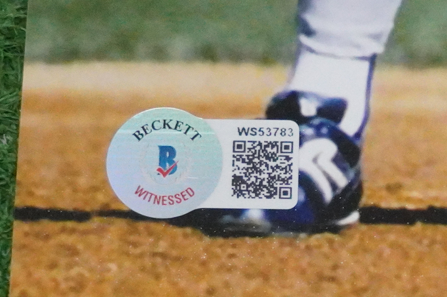 KELLY GRUBER Signed 8x10 Photo TORONTO BLUE JAYS w/"92 W.S Champs" BAS COA