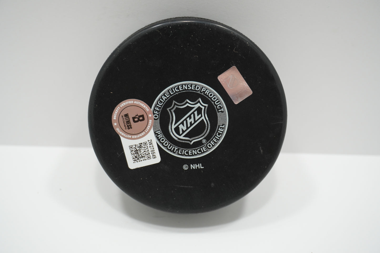 LOGAN STANKOVEN DALLAS STARS SIGNED Logo PUCK BAS COA