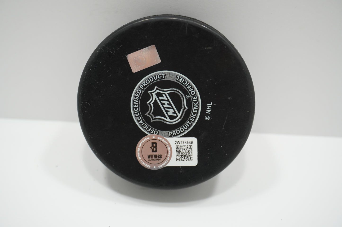 LOGAN STANKOVEN DALLAS STARS SIGNED Logo PUCK BAS COA