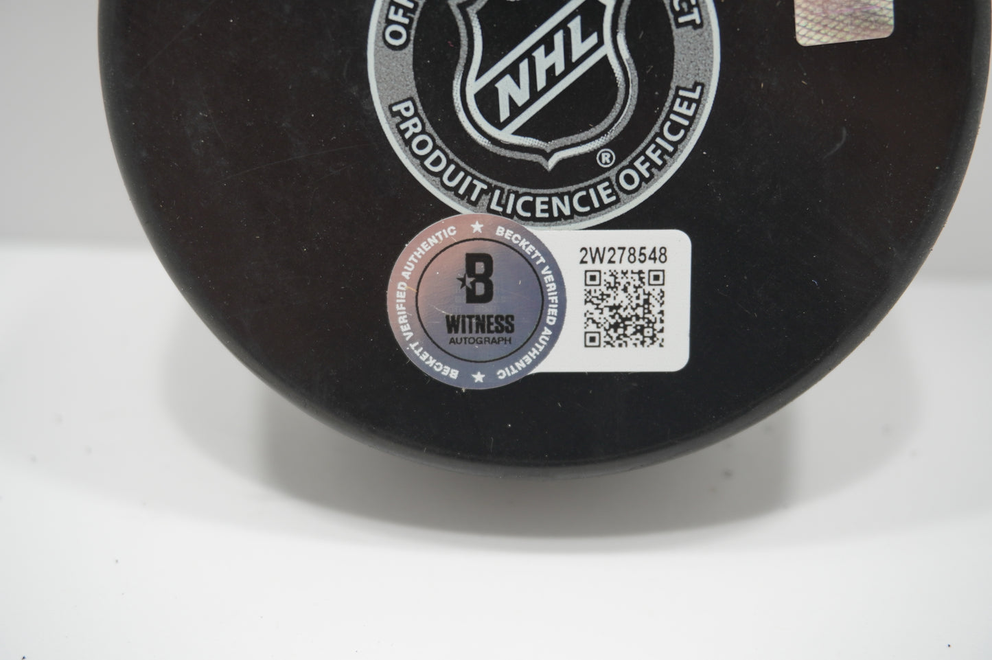 LOGAN STANKOVEN DALLAS STARS SIGNED Logo PUCK BAS COA