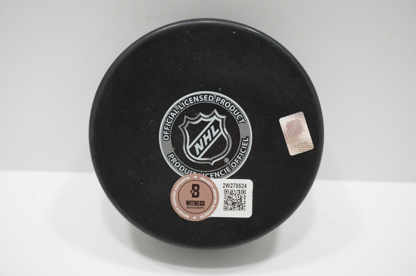 LOGAN STANKOVEN DALLAS STARS SIGNED Logo PUCK BAS COA