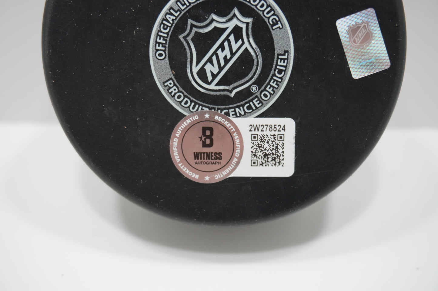 LOGAN STANKOVEN DALLAS STARS SIGNED Logo PUCK BAS COA