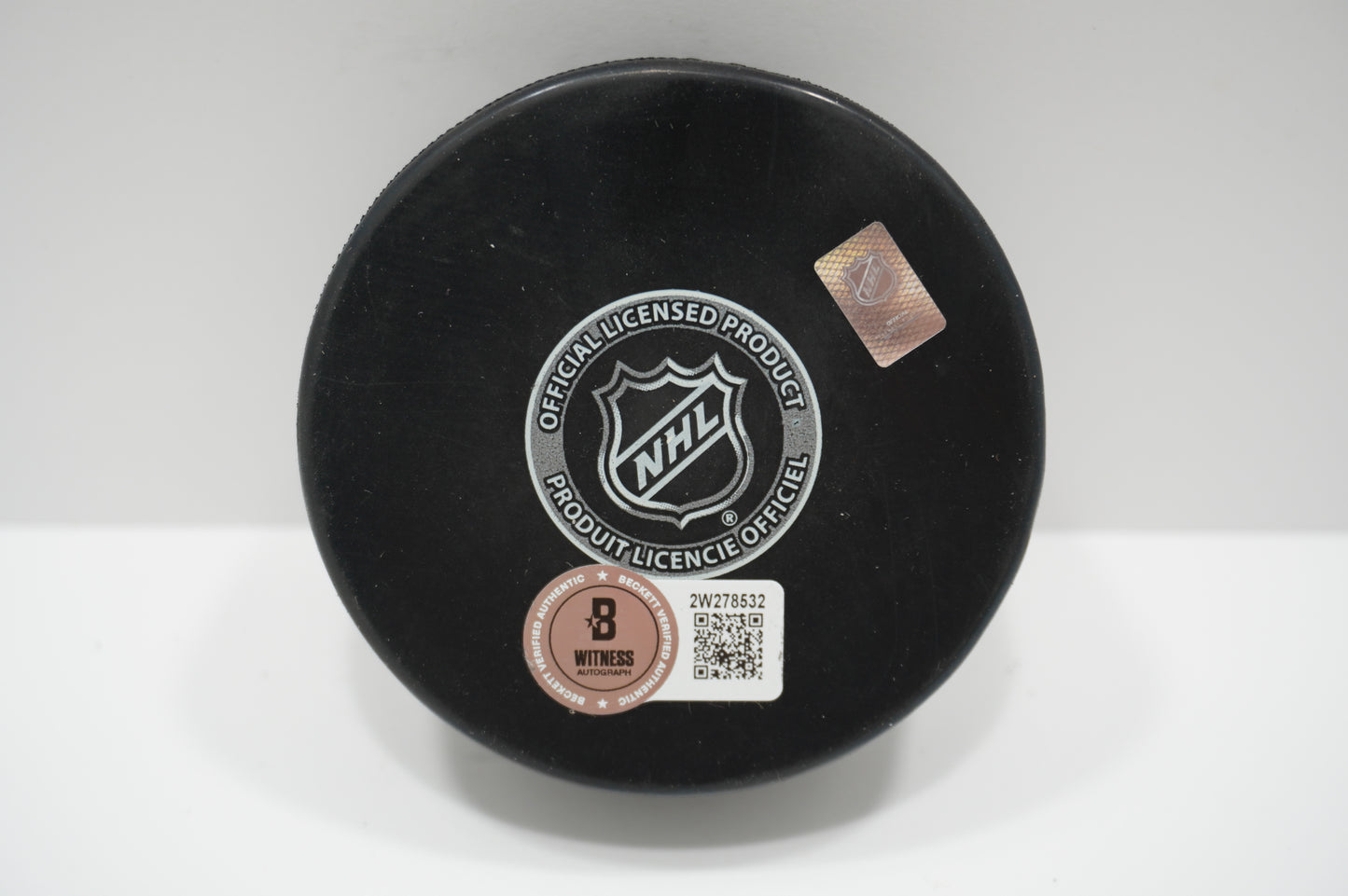 LOGAN STANKOVEN DALLAS STARS SIGNED Logo PUCK BAS COA