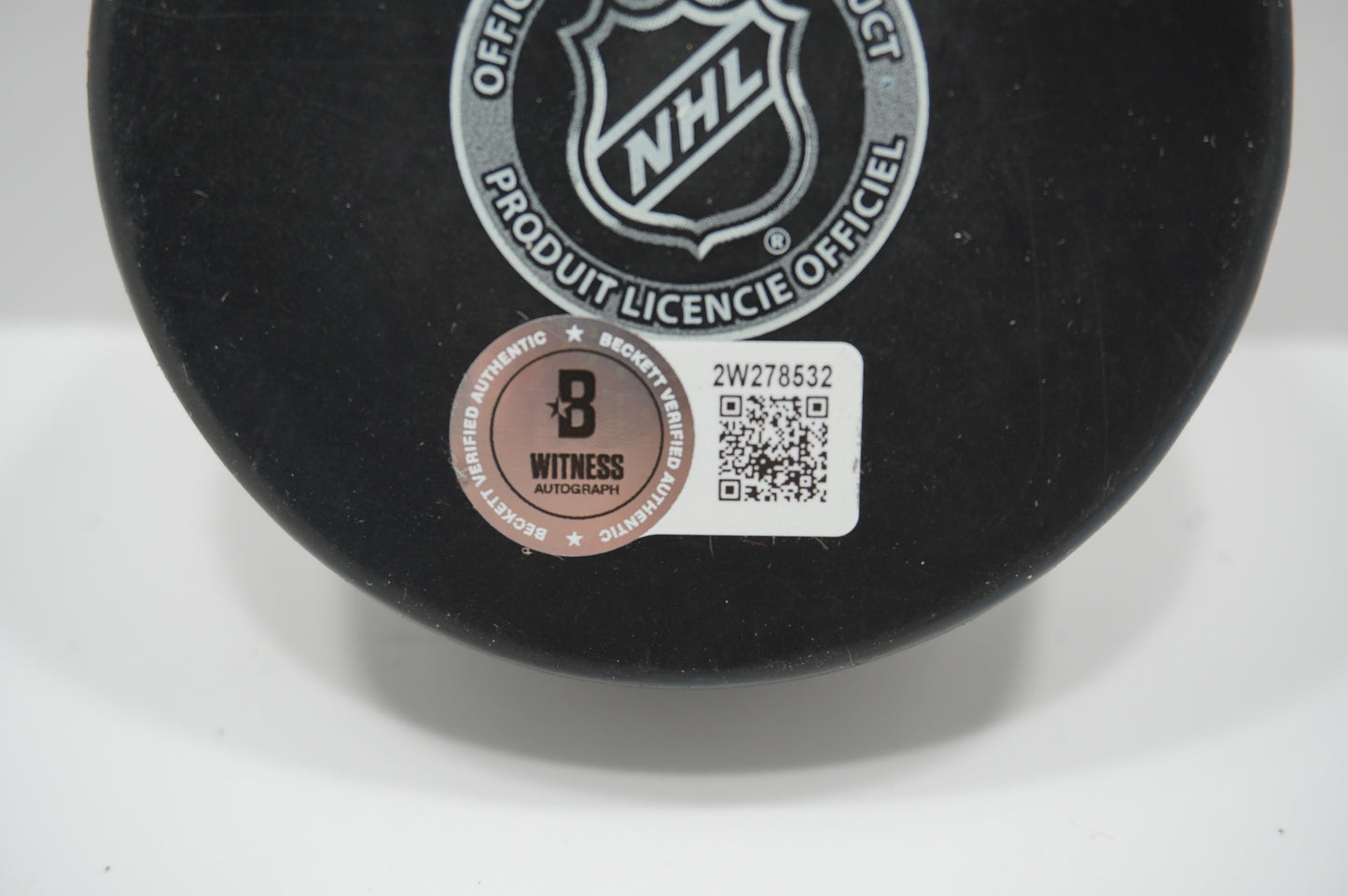 LOGAN STANKOVEN DALLAS STARS SIGNED Logo PUCK BAS COA