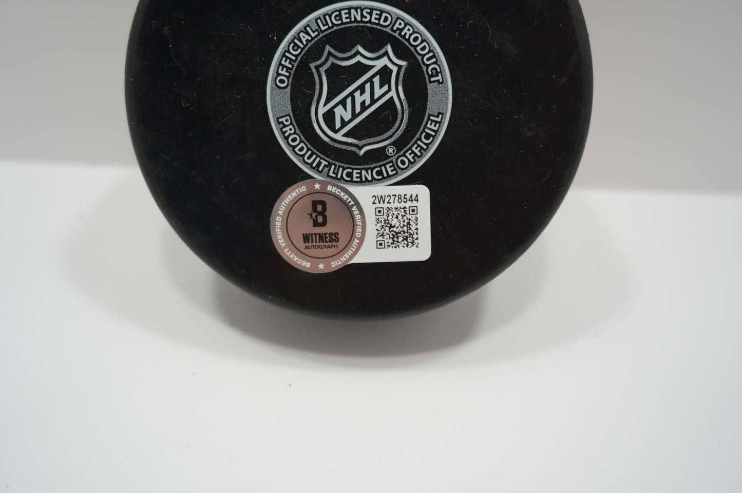LOGAN STANKOVEN DALLAS STARS SIGNED Logo PUCK BAS COA