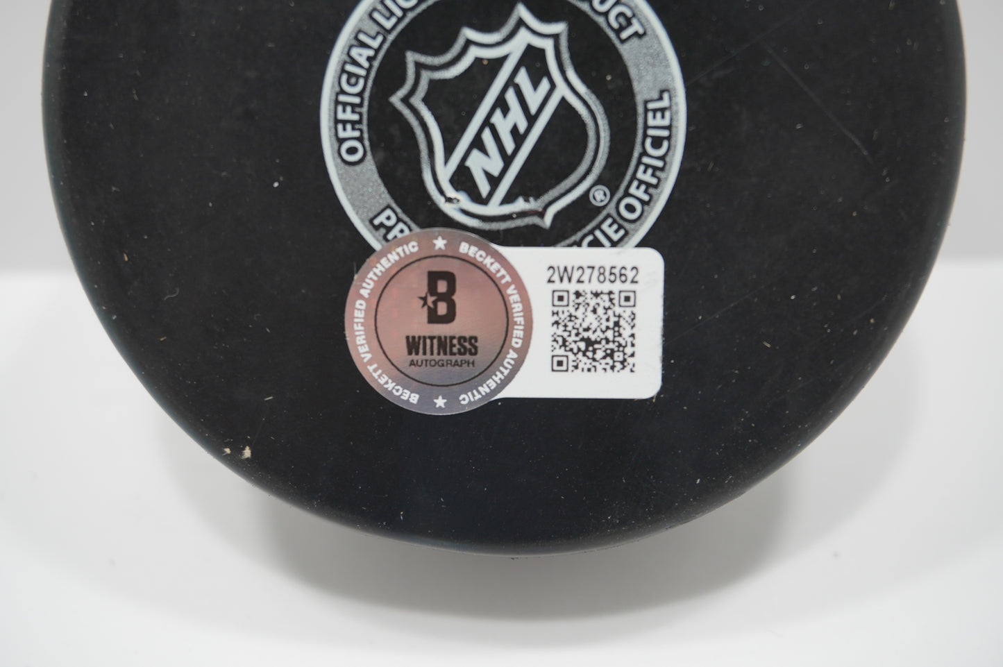 LOGAN STANKOVEN DALLAS STARS SIGNED Logo PUCK BAS COA