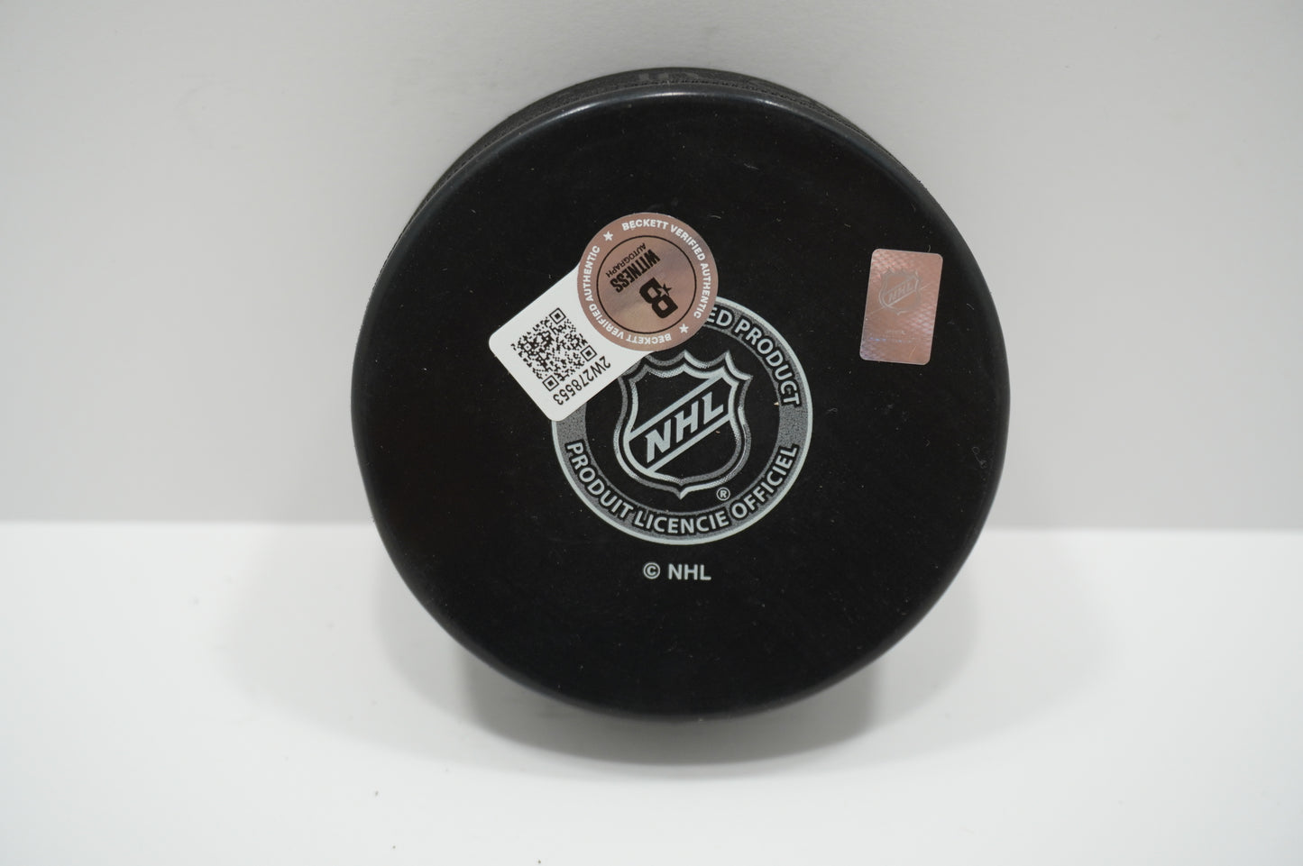 LOGAN STANKOVEN DALLAS STARS SIGNED Logo PUCK BAS COA