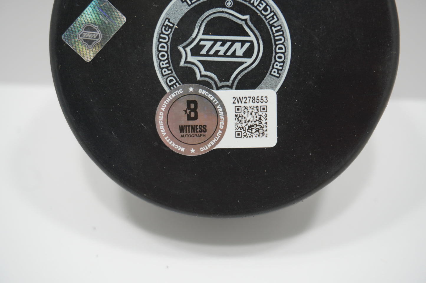 LOGAN STANKOVEN DALLAS STARS SIGNED Logo PUCK BAS COA