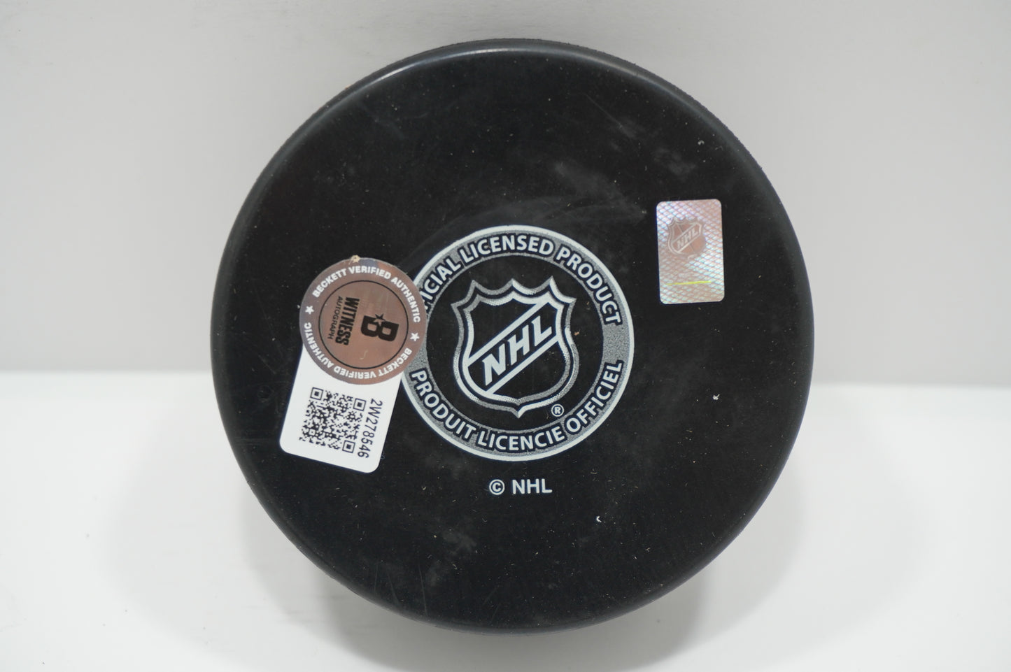 LOGAN STANKOVEN DALLAS STARS SIGNED Logo PUCK BAS COA