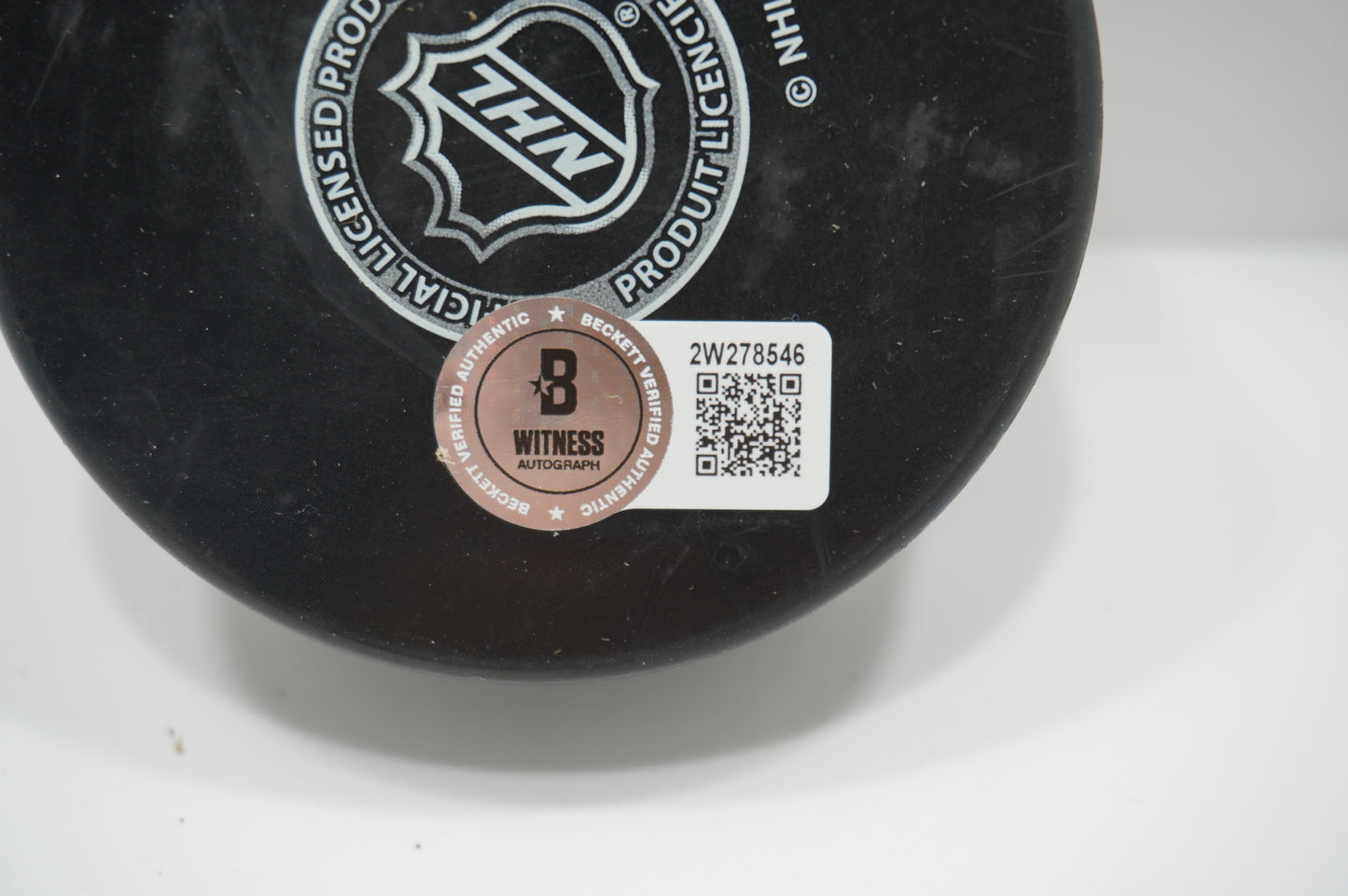LOGAN STANKOVEN DALLAS STARS SIGNED Logo PUCK BAS COA