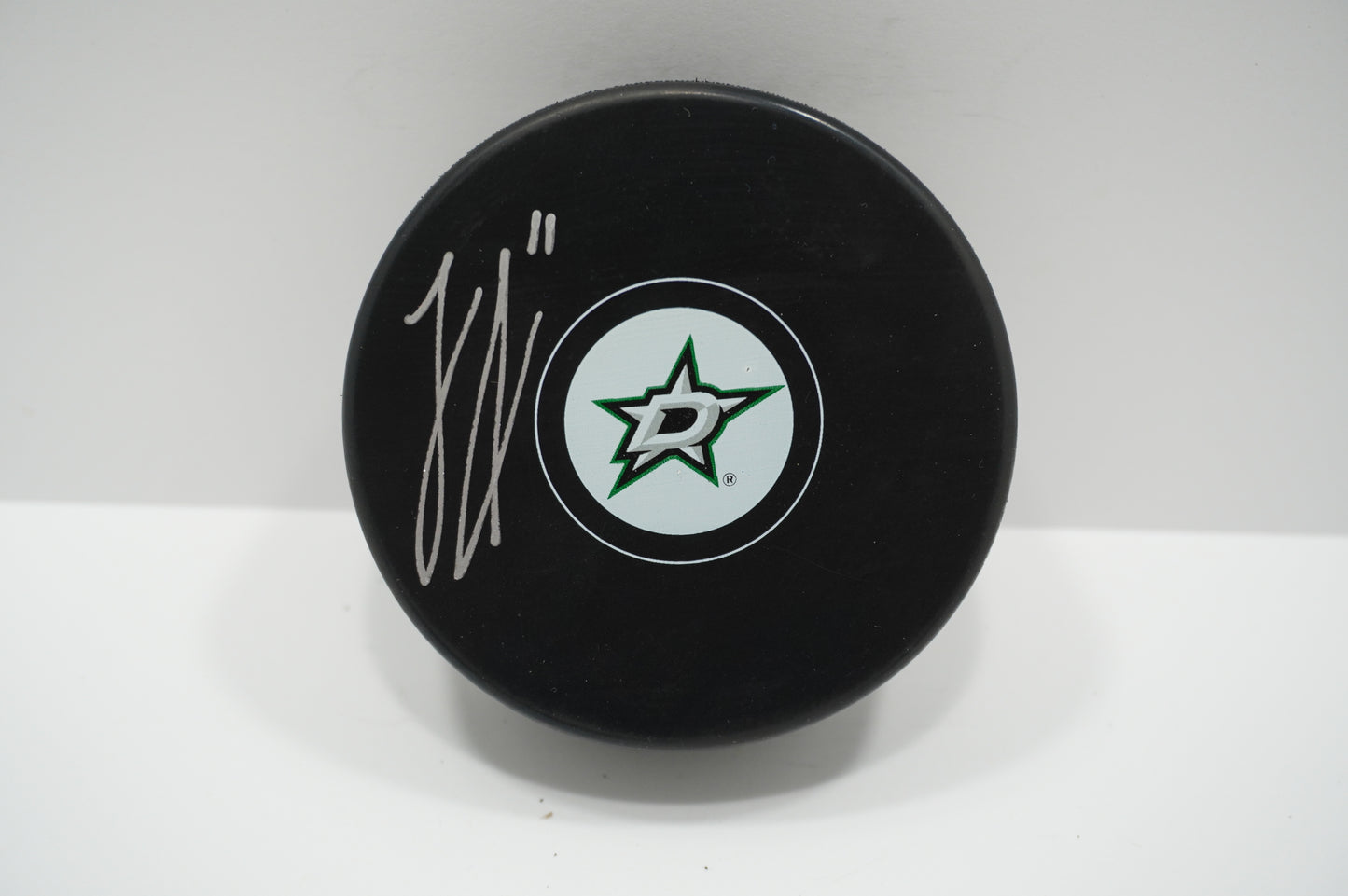 LOGAN STANKOVEN DALLAS STARS SIGNED Logo PUCK BAS COA