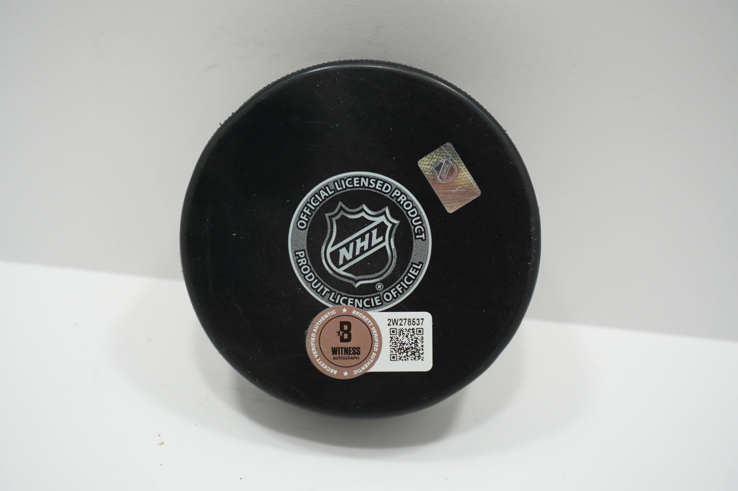 LOGAN STANKOVEN DALLAS STARS SIGNED Logo PUCK BAS COA