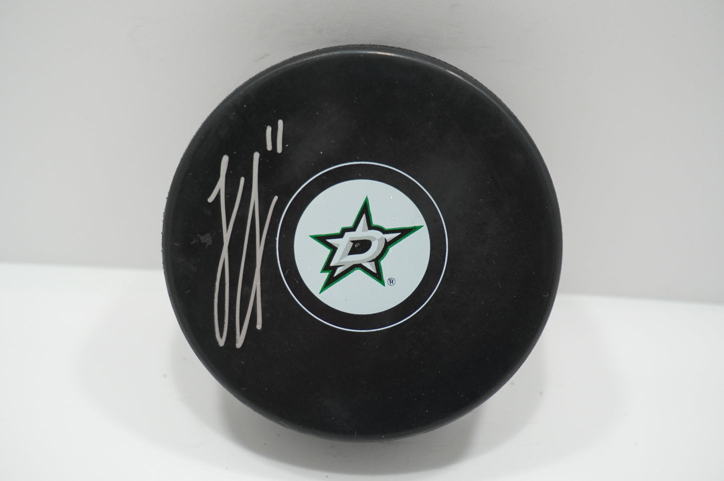 LOGAN STANKOVEN DALLAS STARS SIGNED Logo PUCK BAS COA