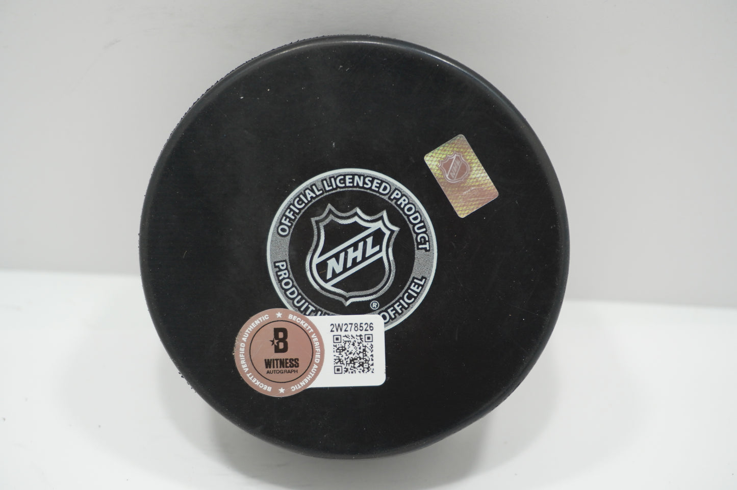 LOGAN STANKOVEN DALLAS STARS SIGNED Logo PUCK BAS COA